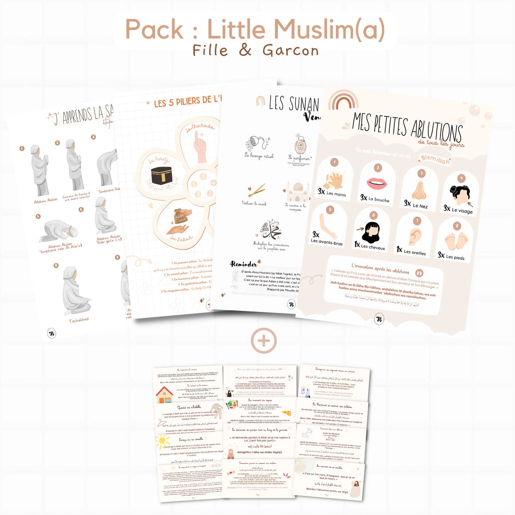 Pack : Little muslim/muslima boho Bloom and co papeterie