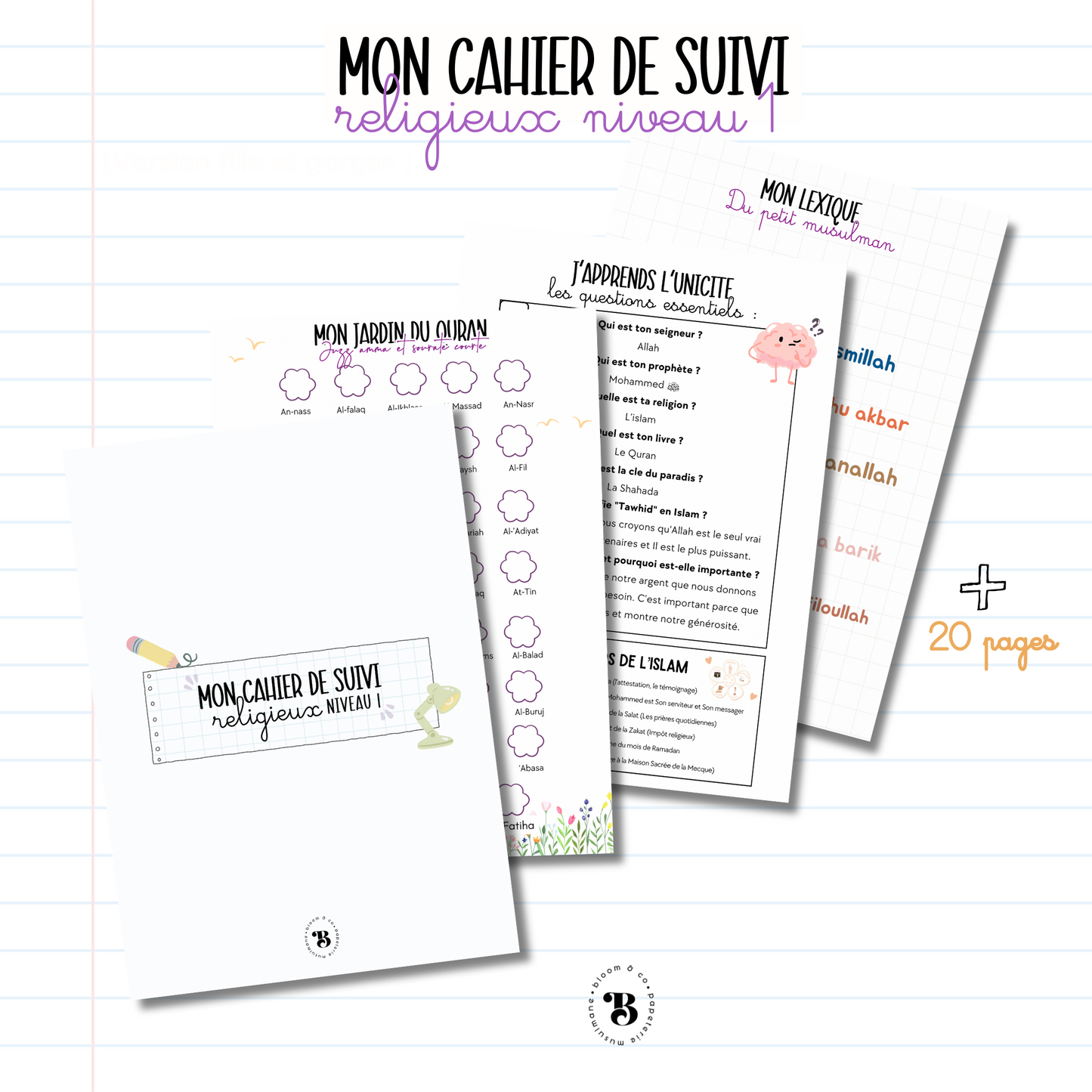 Mon cahier de suivi religieux