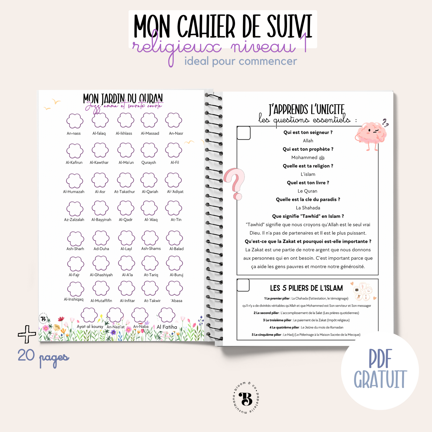 Mon cahier de suivi religieux