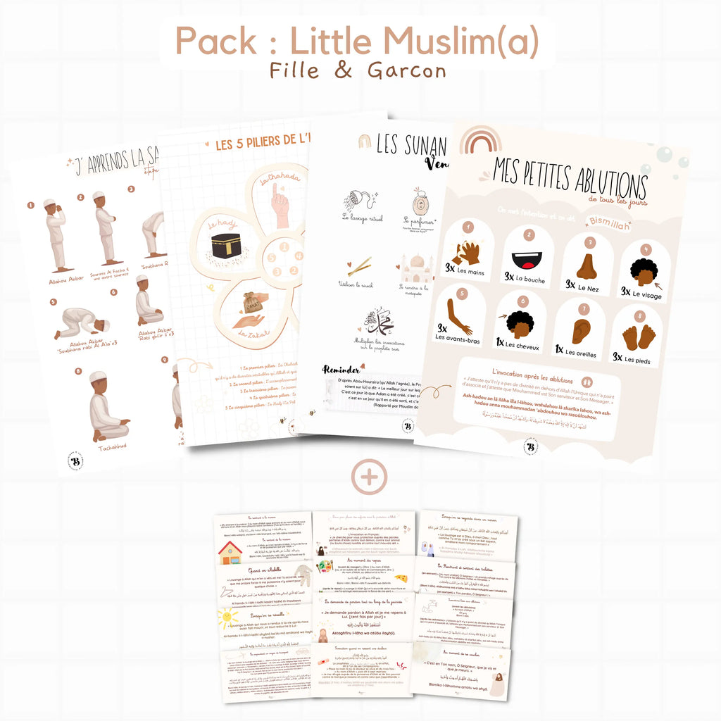 Pack : Little muslim/muslima boho Bloom and co papeterie