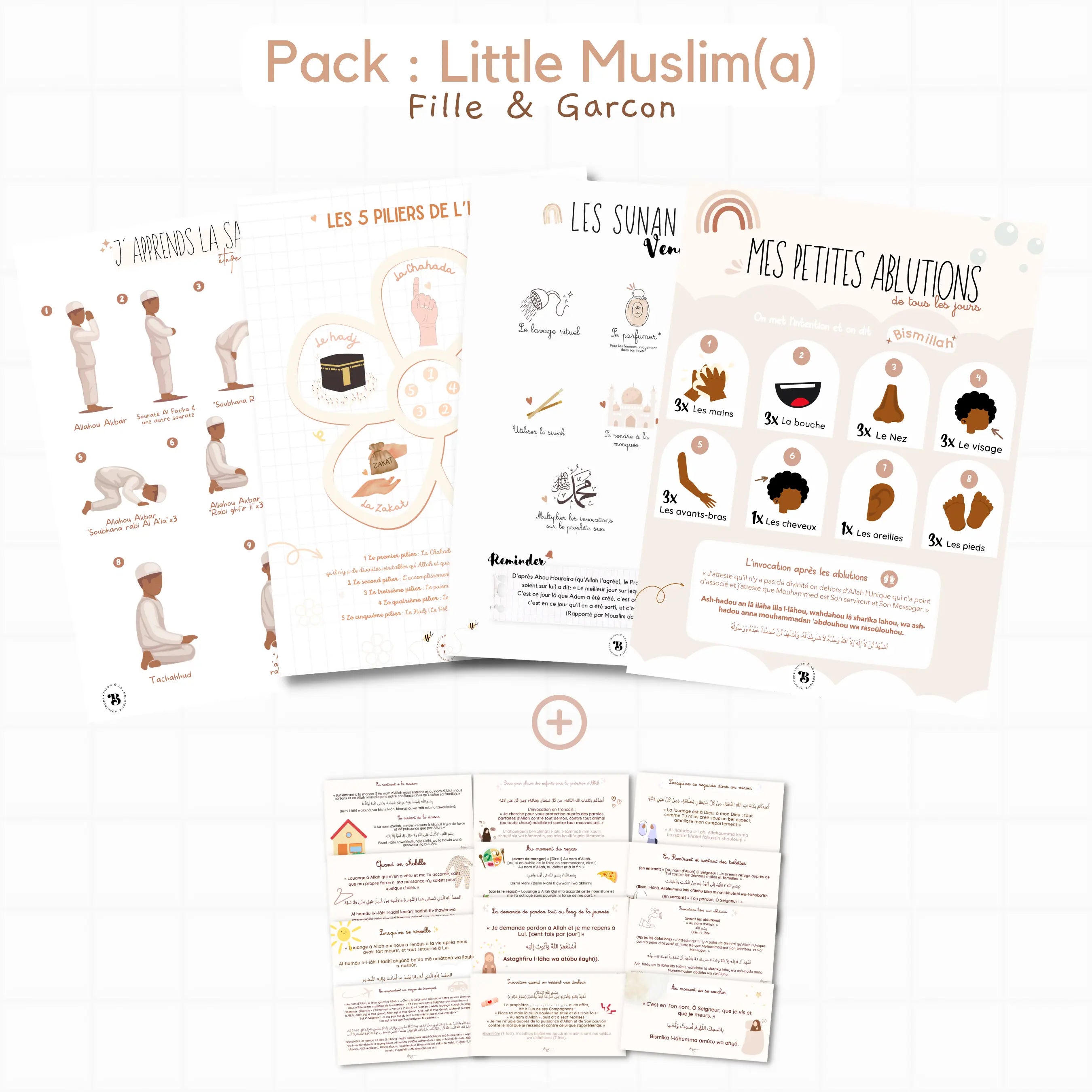 Pack : Little muslim/muslima boho Bloom and co papeterie