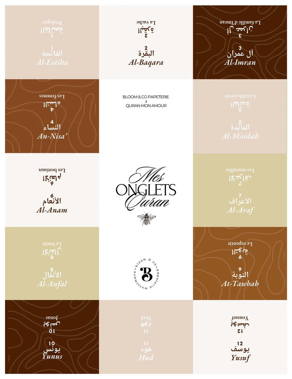 Duo Onglet Quran & Marque-pages aimantés Bloom and co papeterie