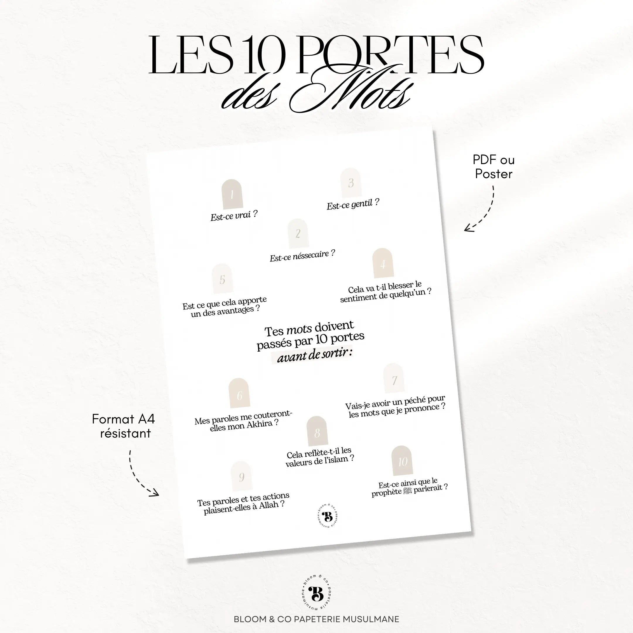 Les 10 portes des mots Bloom & co papeterie