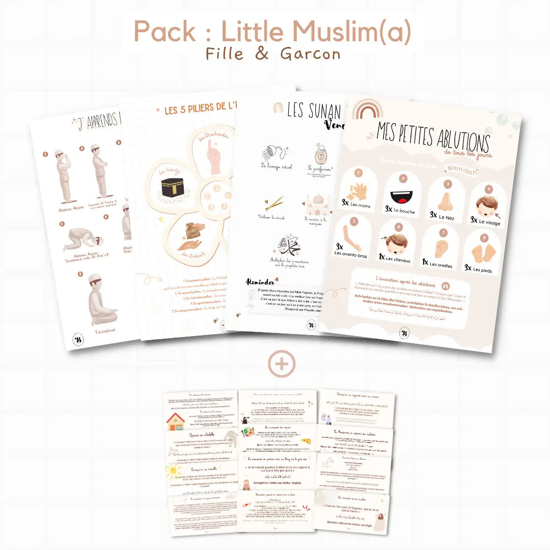 Pack : Little muslim/muslima boho Bloom and co papeterie