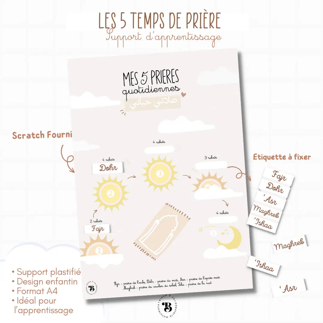 Mes 5 prières quotidiennes Bloom and co papeterie