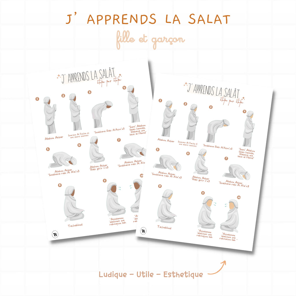 Affiche: J'apprends la salat Bloom and co papeterie