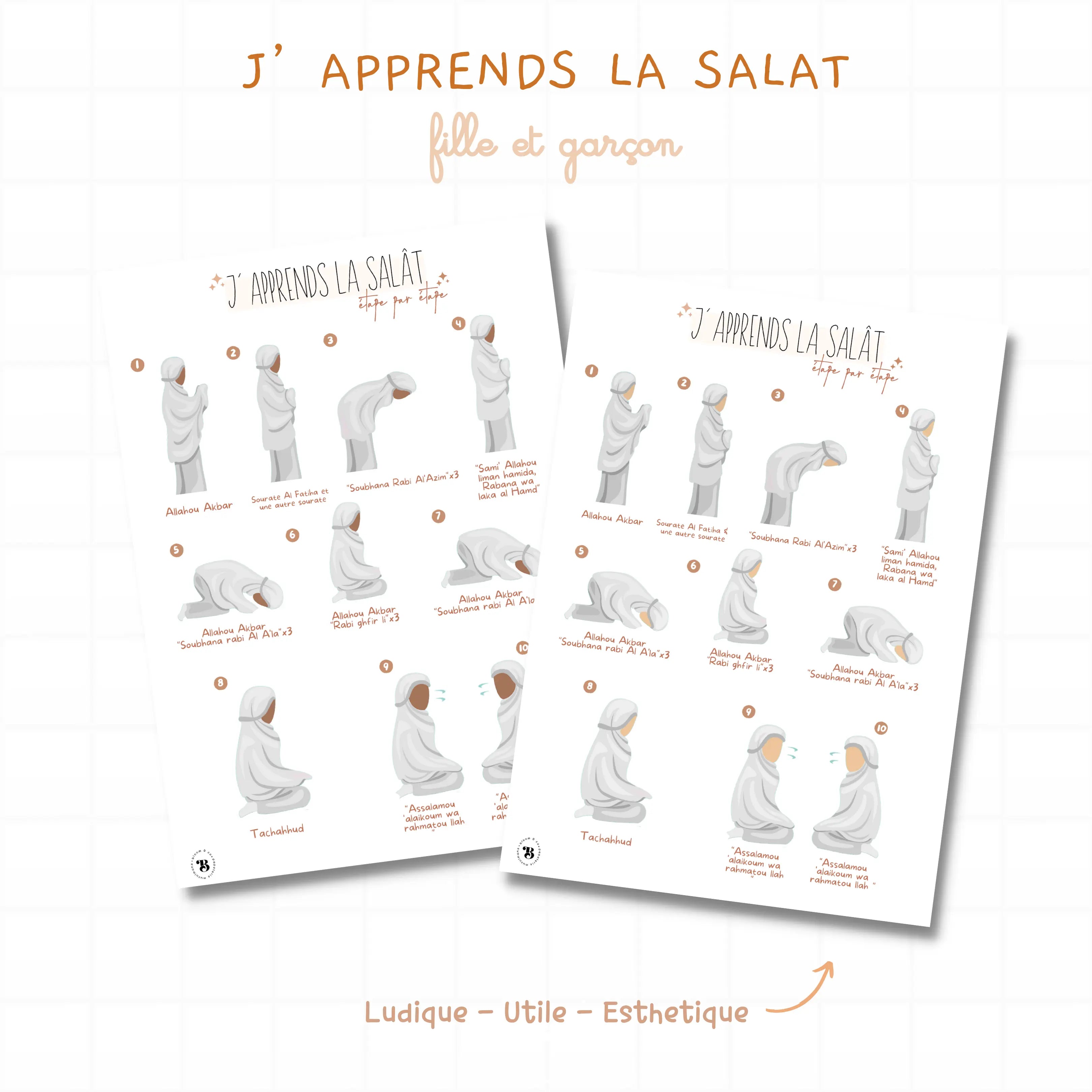 Affiche: J'apprends la salat Bloom and co papeterie