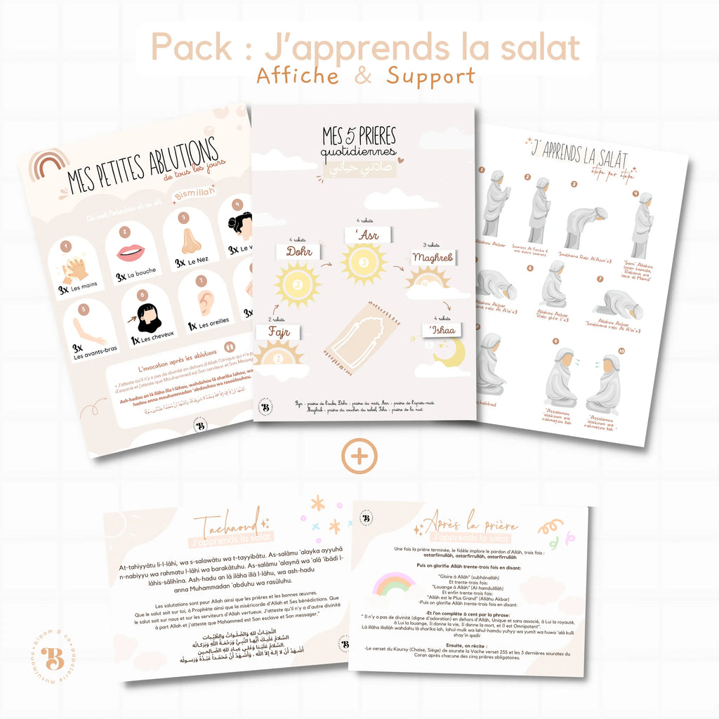 Pack : J’apprends la salât Bloom and co papeterie
