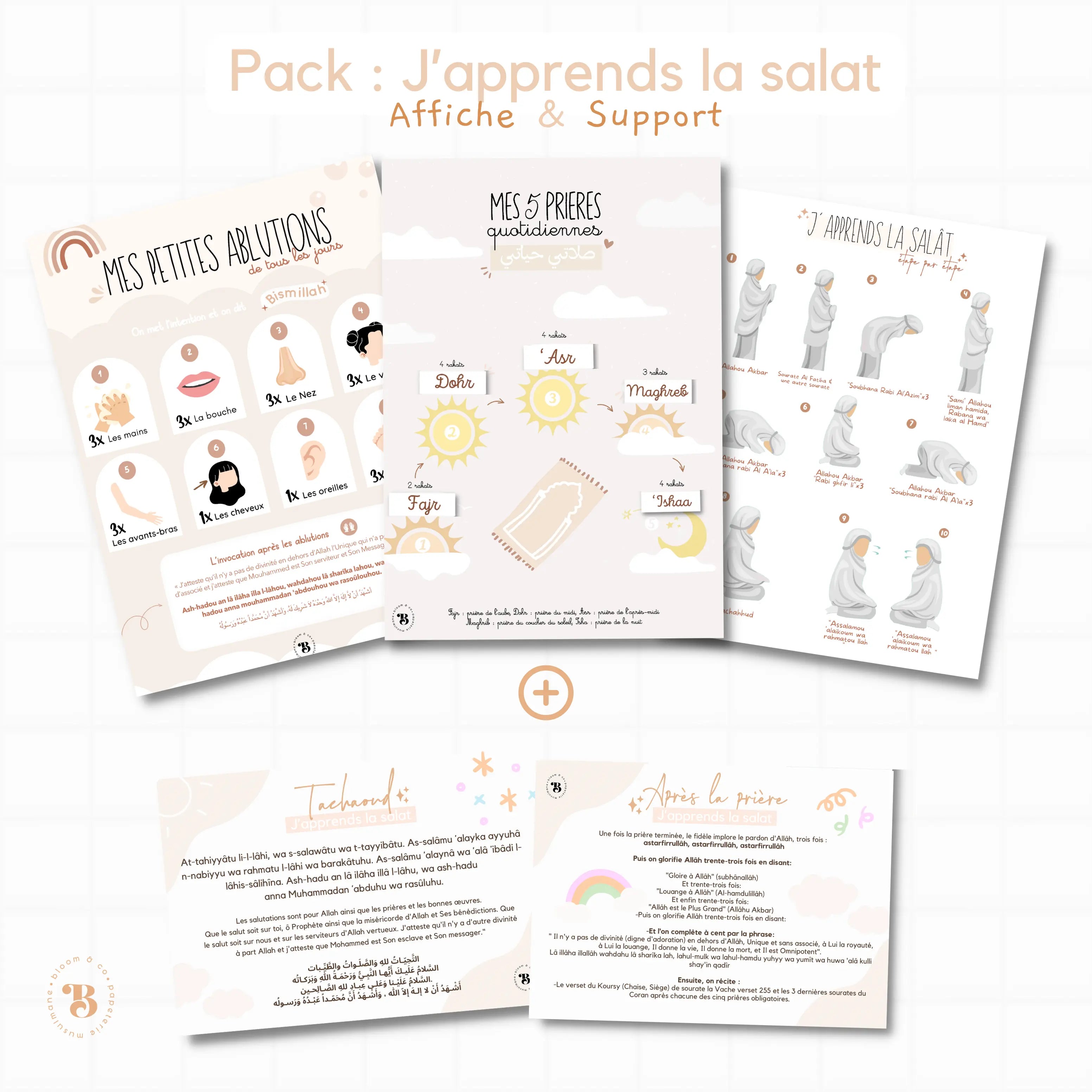 Pack : J’apprends la salât Bloom and co papeterie