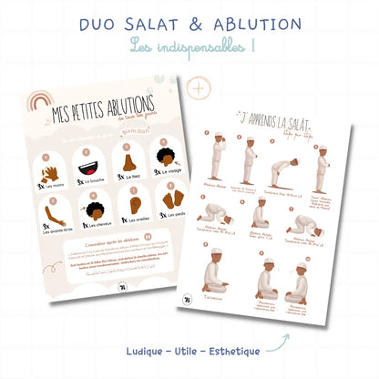 Duo : Prière et ablutions fille et garçon