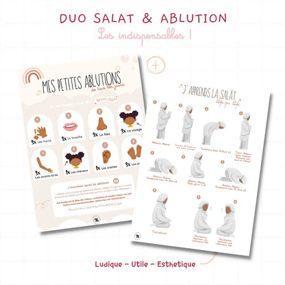 Duo : Prière et ablutions fille et garçon