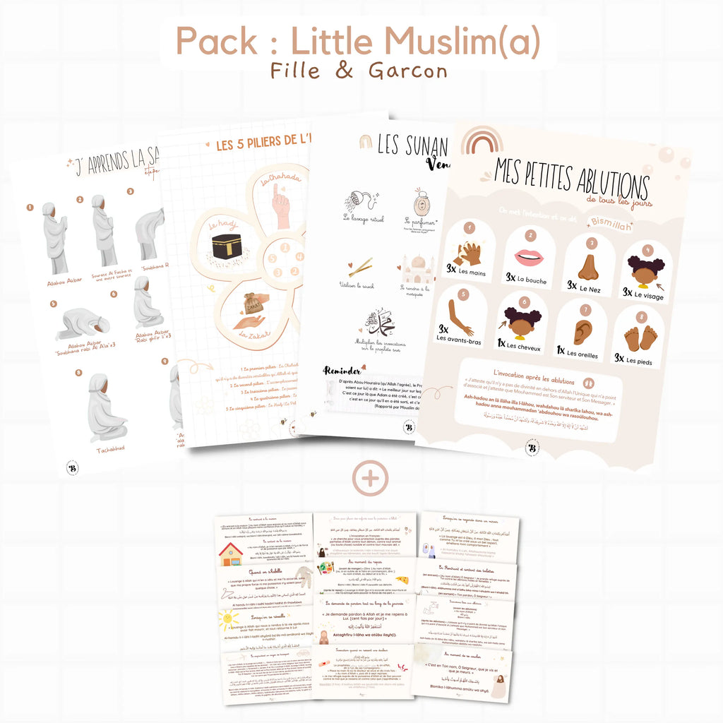 Pack : Little muslim/muslima boho Bloom and co papeterie