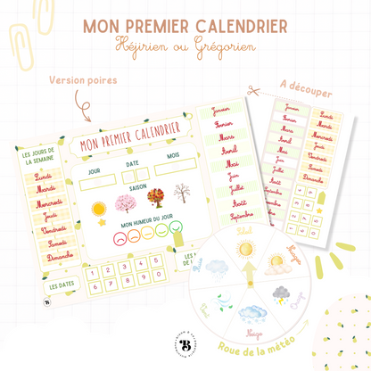 Mon premier calendrier