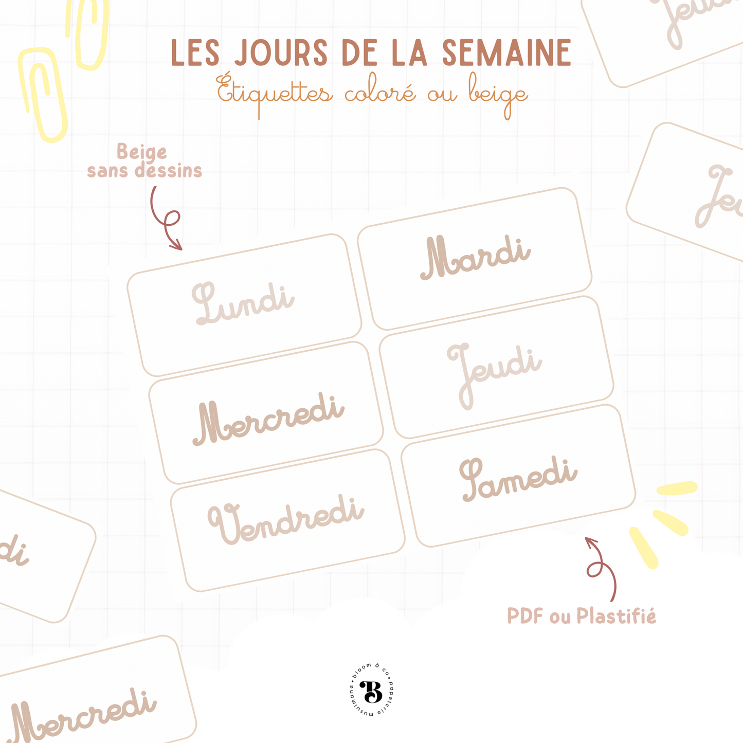 Étiquettes : Les Jours de la semaine