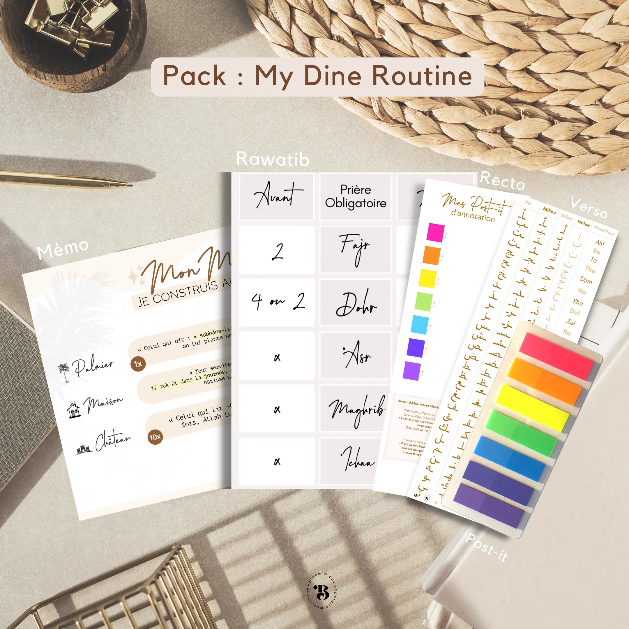 My Dine routine Bloom and co papeterie