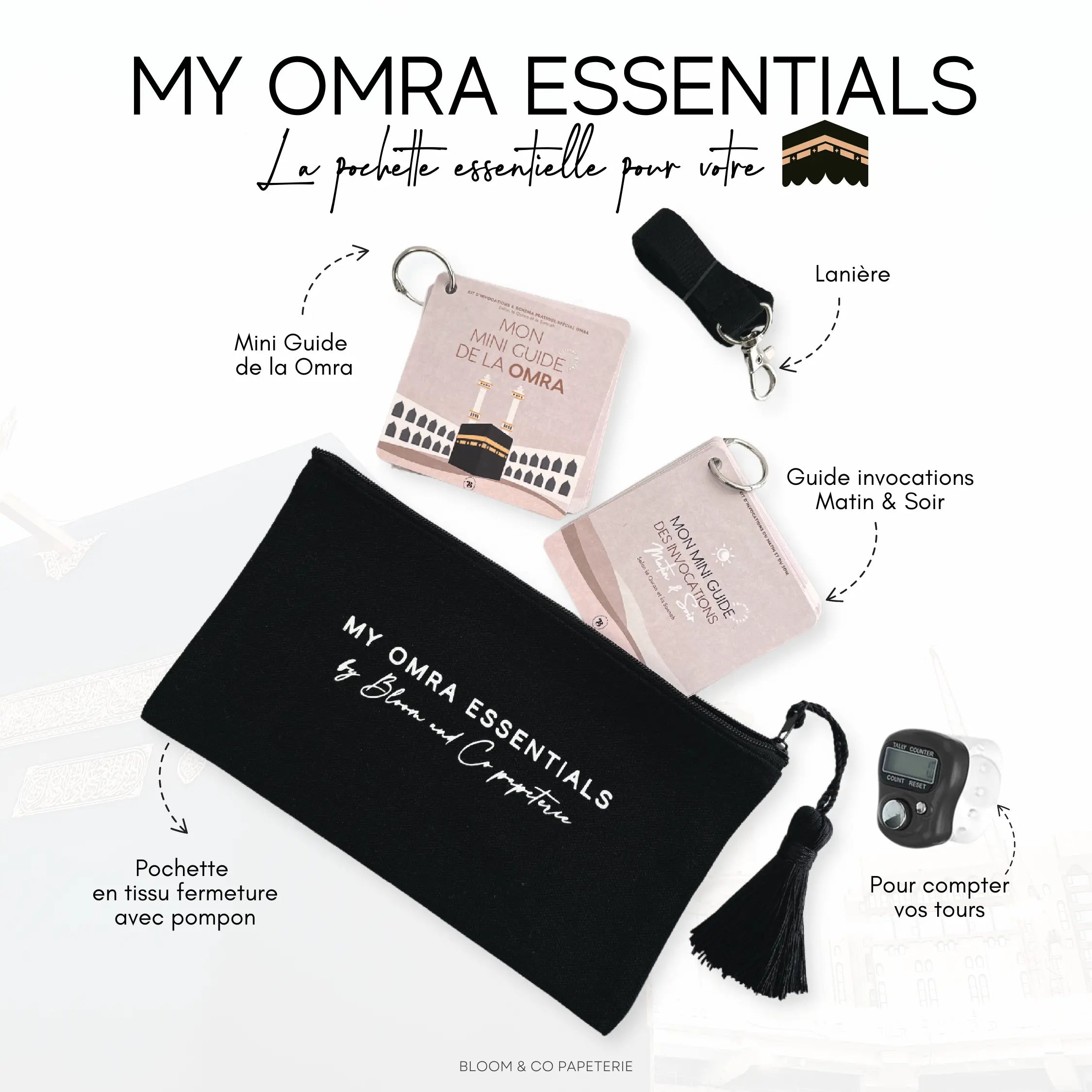 Pochette : My Omra essentials Bloom and co papeterie