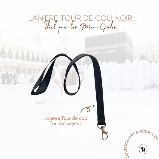 Lanière tour de cou noir