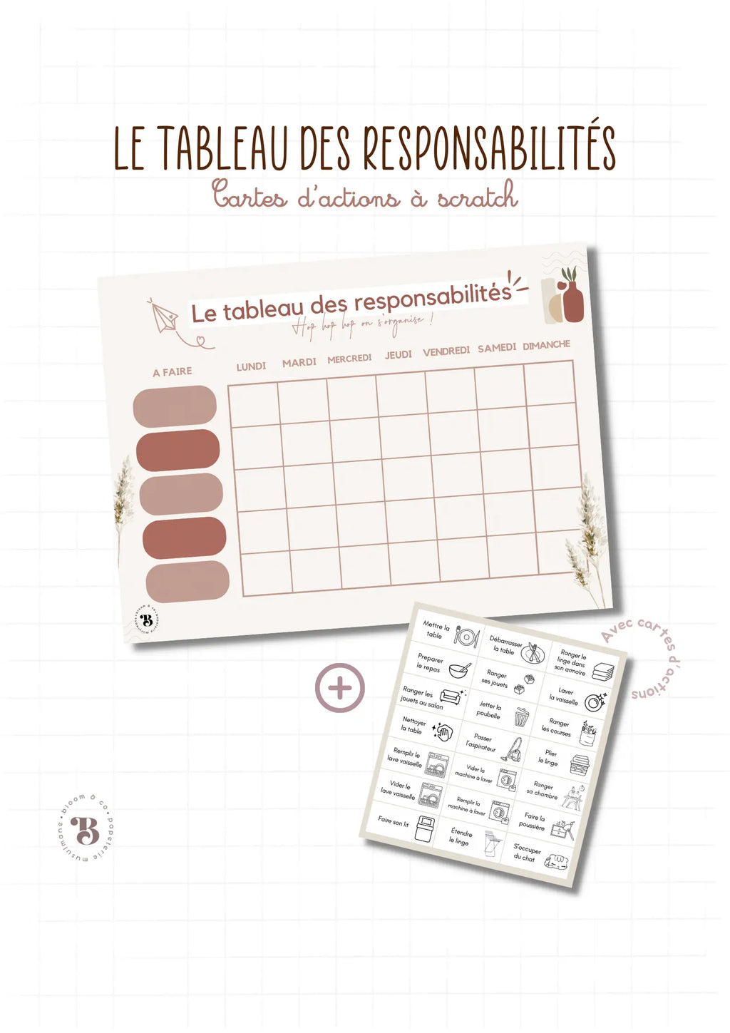 Tableau des responsabilités Bloom and co papeterie