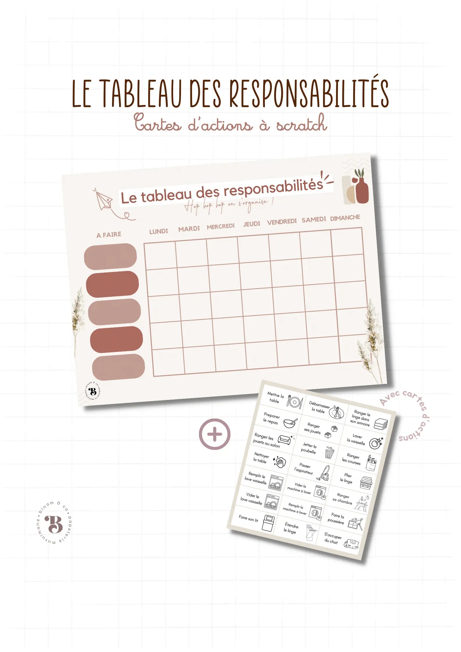 Tableau des responsabilités Bloom and co papeterie