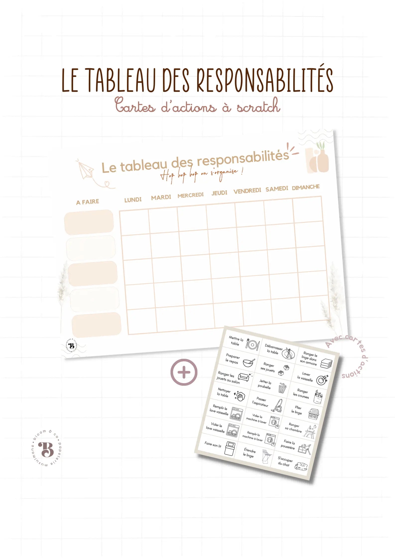 Tableau des responsabilités Bloom and co papeterie