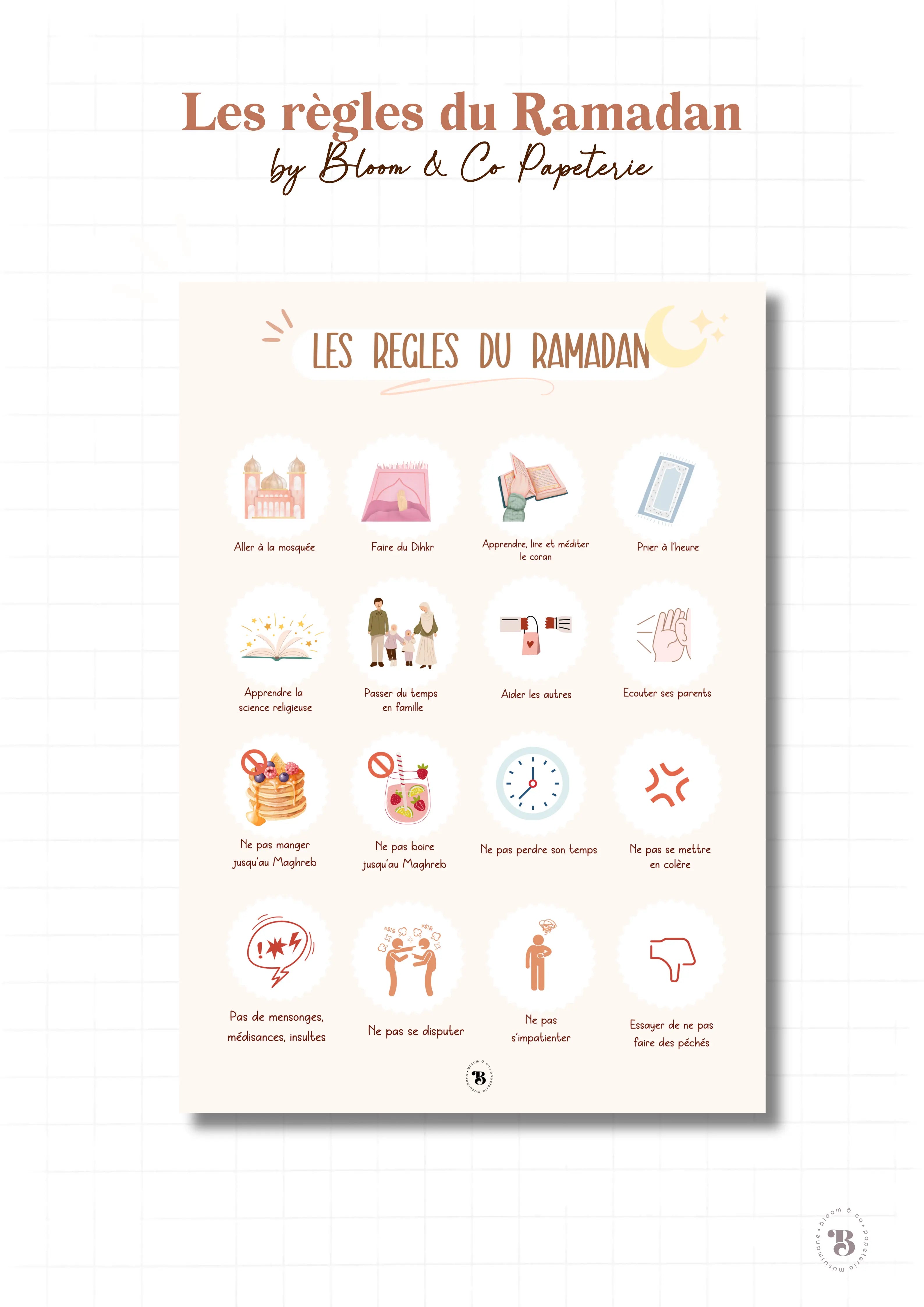 Les règles du ramadan ✨ Bloom and co papeterie