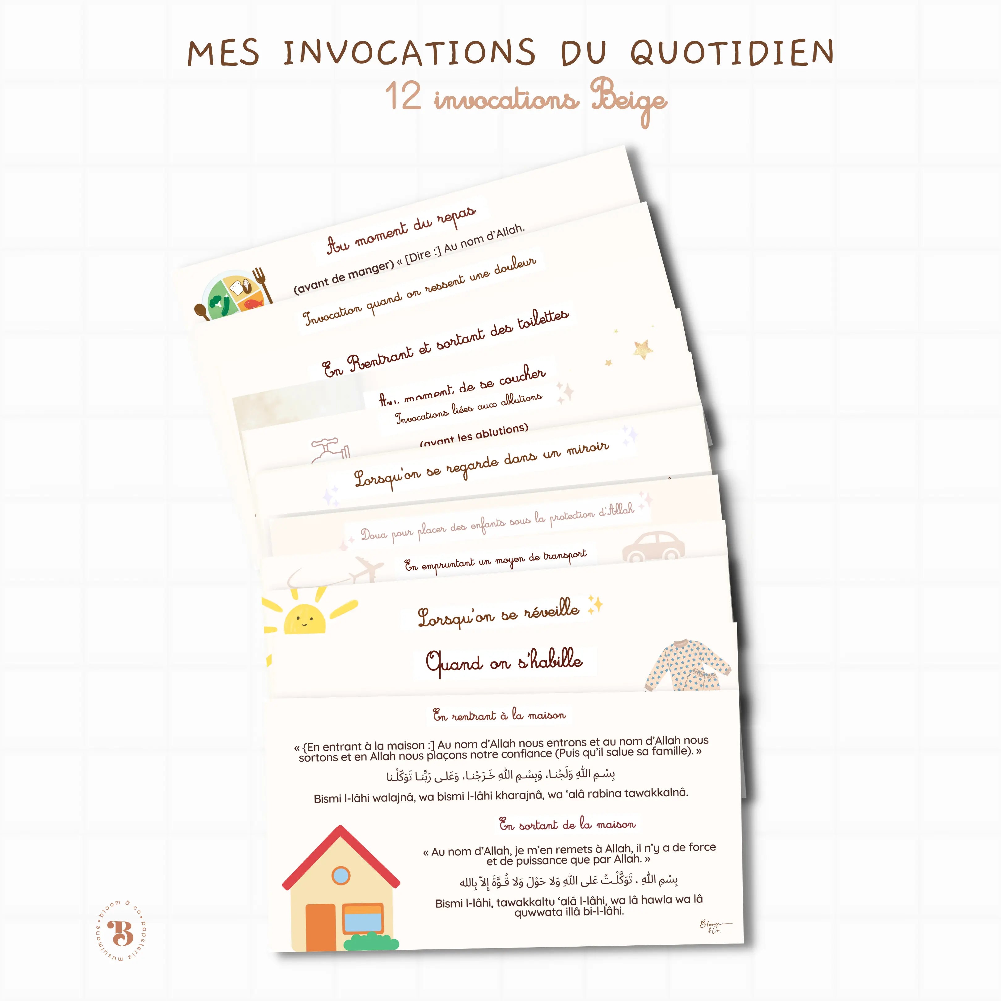 Mes 13 invocations du quotidien Bloom and co papeterie