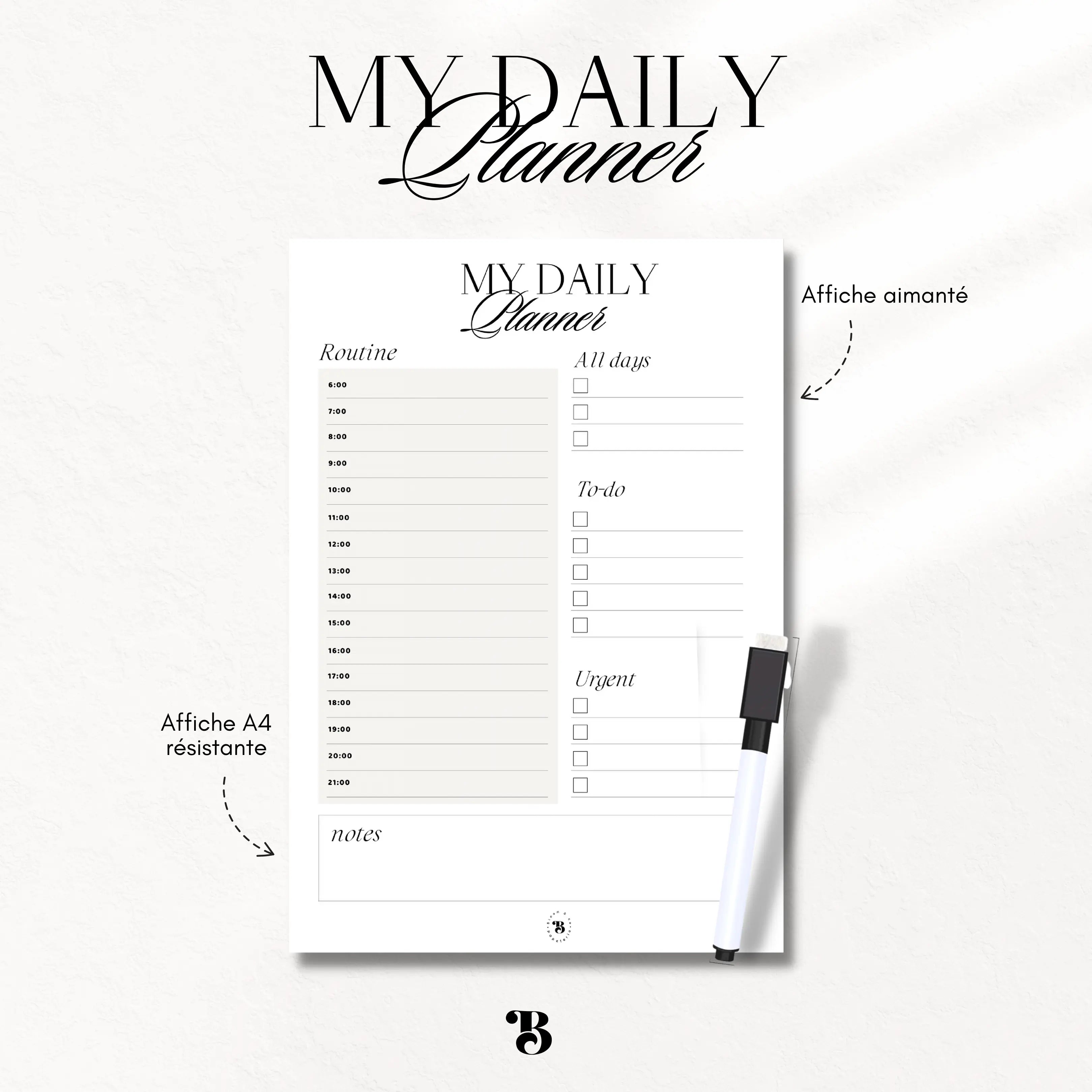 Organisateur : My daily Planner Bloom and co papeterie