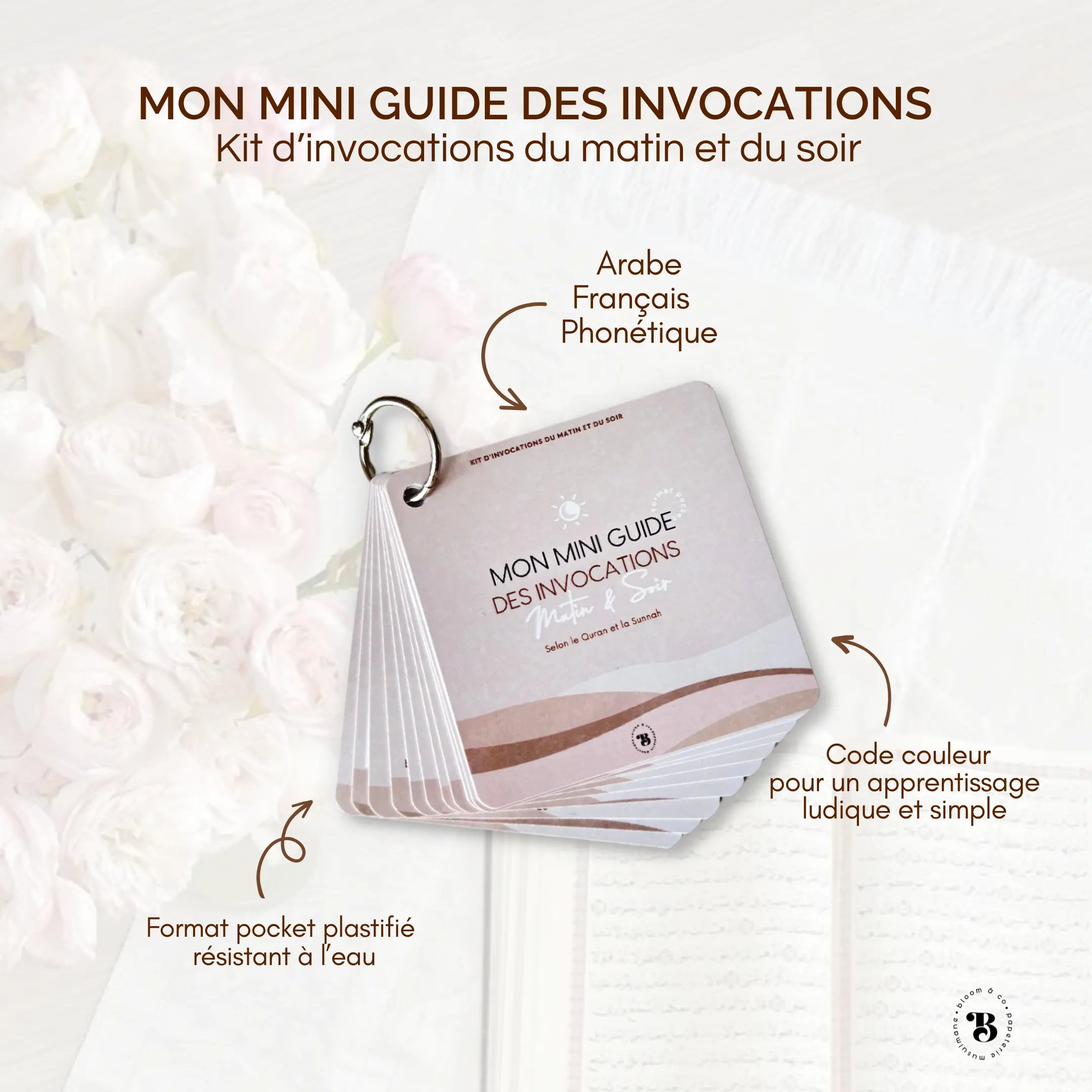 Mini guide des invocations : Matin et soir Bloom and co papeterie