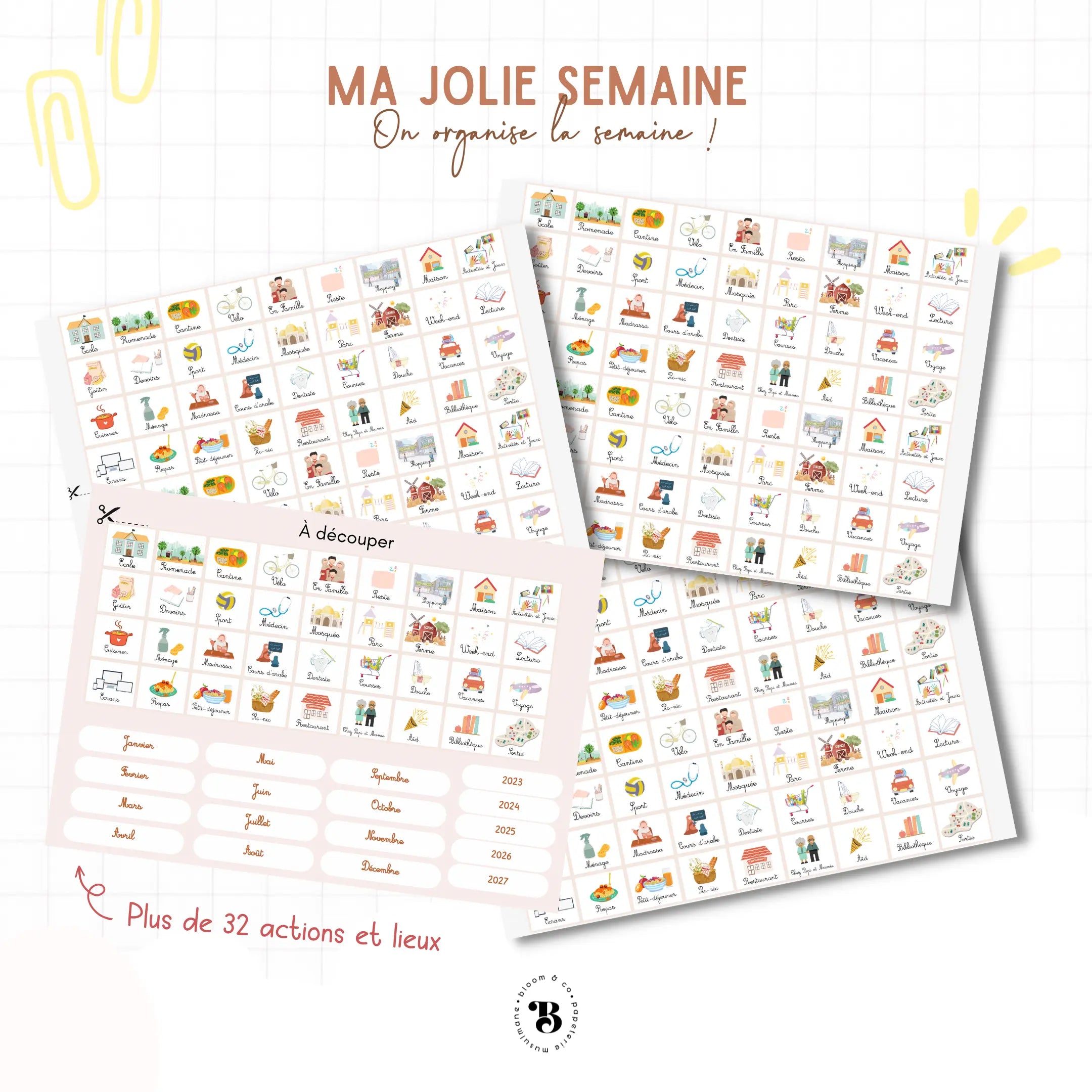 Semainier : Mon joli semainier Bloom and co papeterie