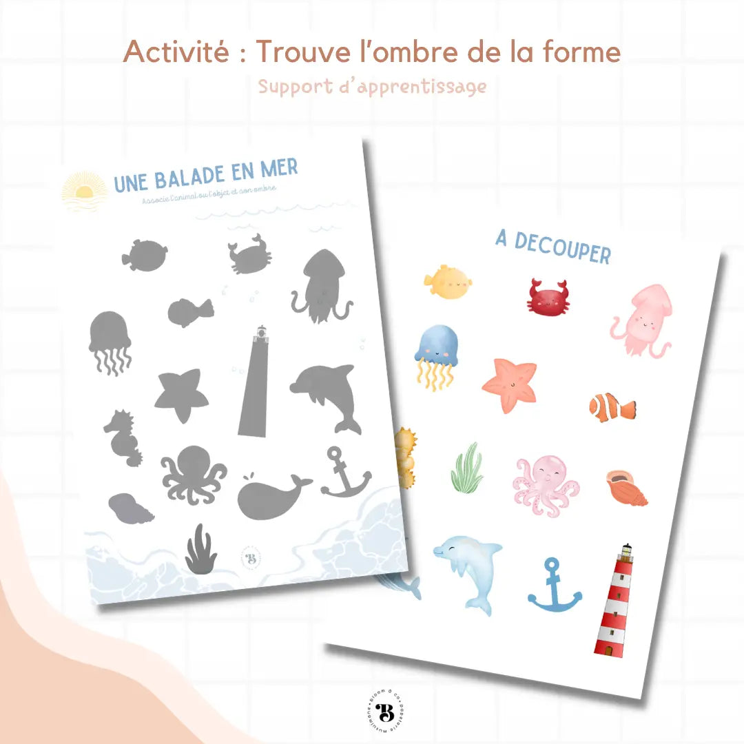 Activité : Trouves mon ombre Bloom and co papeterie